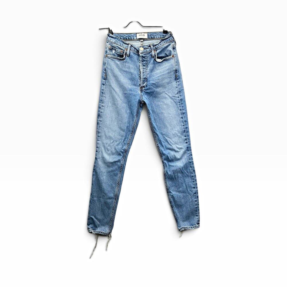 AGOLDE Women’s Straight Leg Jeans Size 26 Light Wash Blue Denim Cotton 5-Pocket